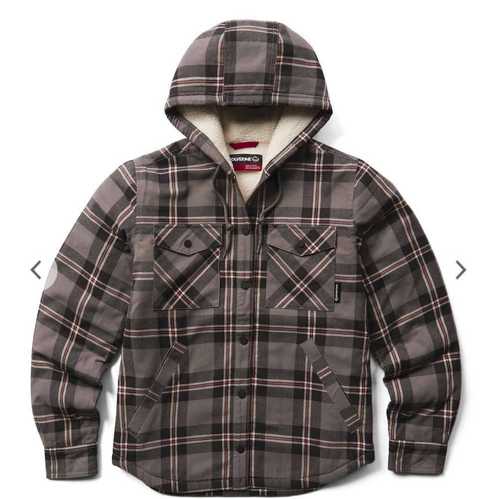 Wolverine Helena Fleece Plaid Hooded Jacket
